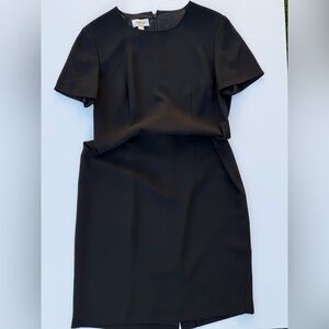 Talbots Classic Black Short-Sleeve Sheath Dress